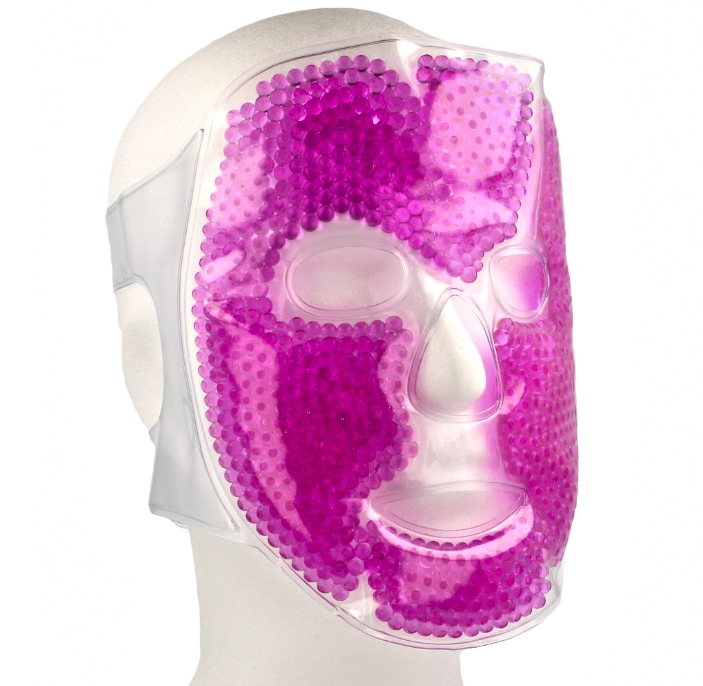 Kühlende Gesichtsmaske mit Gel-Perlen resmi